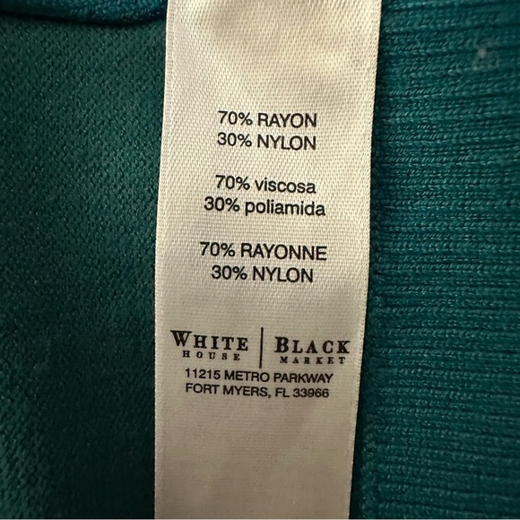 White House Black Market Green Snap Front Cardigan Small - Picture 10 of 11